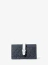 Michael Kors Outlet Greenwich Medium Signature Logo Wallet In Multi