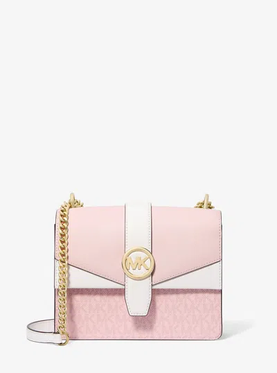 Michael Kors Outlet Greenwich Small Color-block Signature Logo Crossbody Bag In Multi