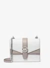 Michael Kors Outlet Greenwich Small Color-block Signature Logo Crossbody Bag In White
