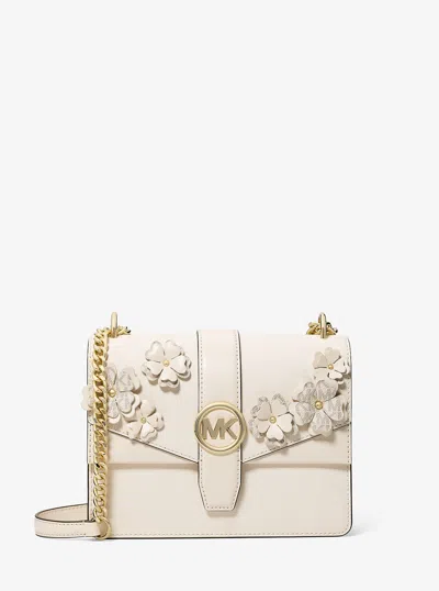 Michael Kors Outlet Greenwich Small Embellished Signature Logo Trim Crossbody Bag In Multi
