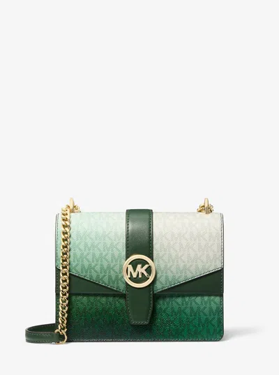 Michael Kors Outlet Greenwich Small Ombré Signature Logo Crossbody Bag
