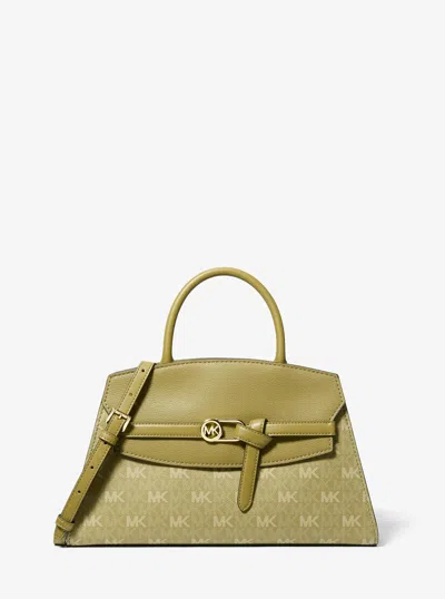Michael Kors Outlet Greta Medium Signature Logo Satchel In Multi