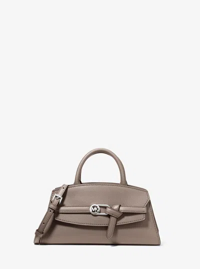 Michael Kors Outlet Greta Small Leather Satchel In Grey