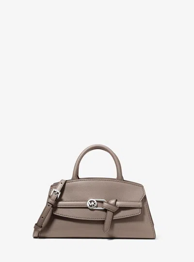 Michael Kors Outlet Greta Small Leather Satchel In Grey