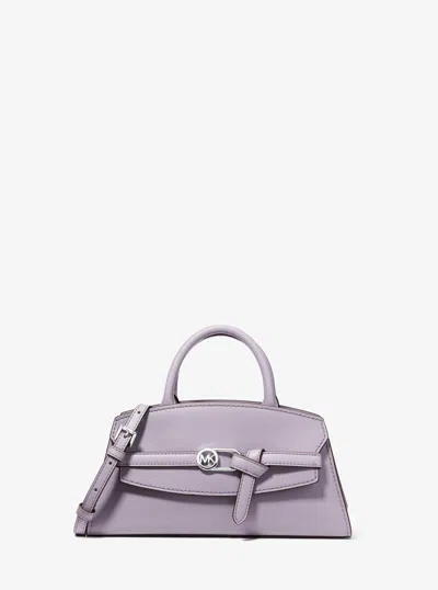 Michael Kors Outlet Greta Small Leather Satchel In Purple