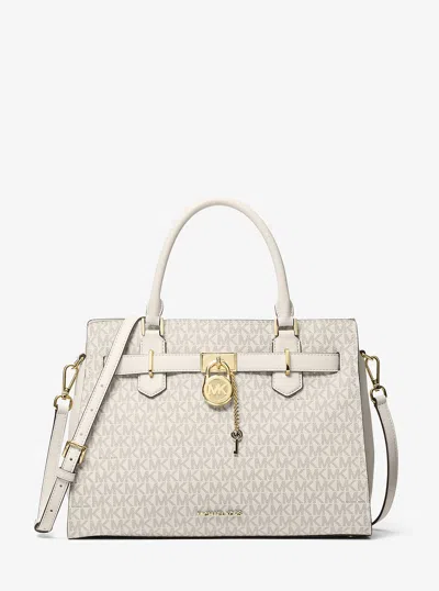 Michael Kors Outlet Hamilton Medium Logo Satchel In Multi