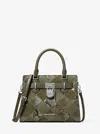 Michael Kors Outlet Hamilton Small Patchwork Satchel In Multi