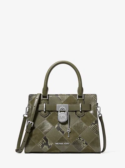 Michael Kors Outlet Hamilton Small Patchwork Satchel In Multi