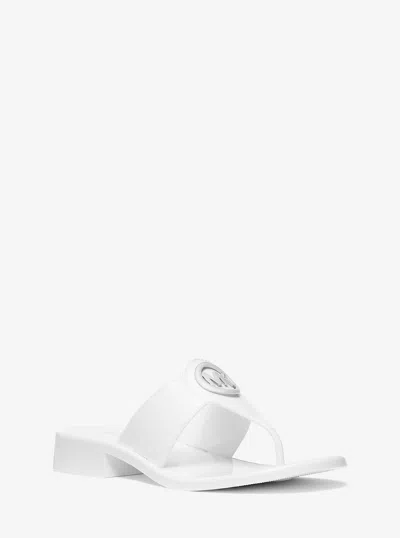Michael Kors Outlet Hannah Jelly T-strap Sandal In White