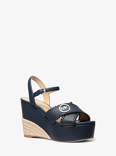 Michael Kors Outlet Hannah Platform Sandal In Black