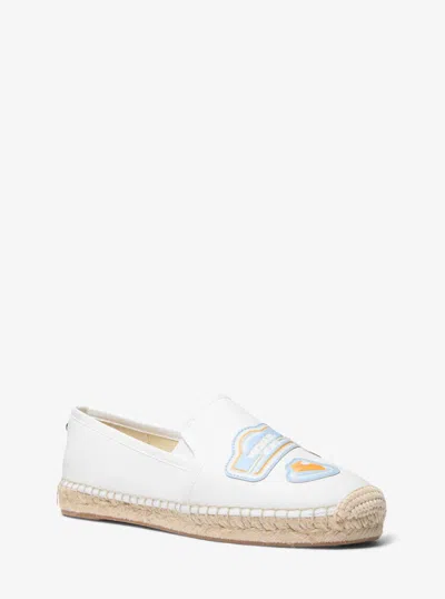 Michael Kors Outlet Hastings Embellished Espadrille In White