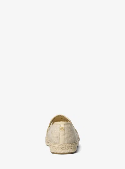 Michael Kors Outlet Hastings Metallic Canvas Espadrille In Nude