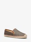 Michael Kors Outlet Hastings Signature Logo Slip-on Espadrille In Brown