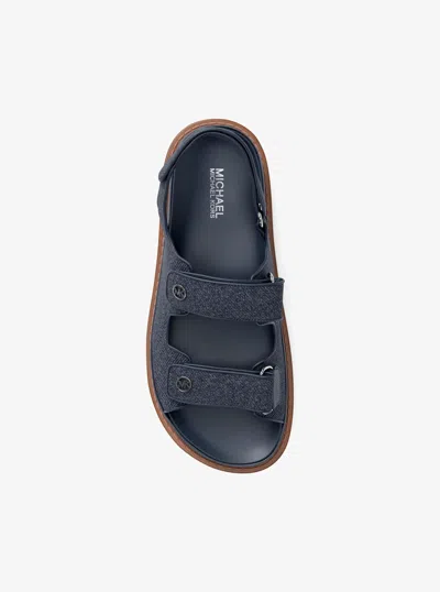 Michael Kors Outlet Holland Denim Sandal In Blue