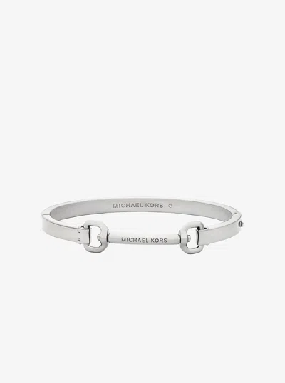Michael Kors Outlet Horsebit Bangle In Silver