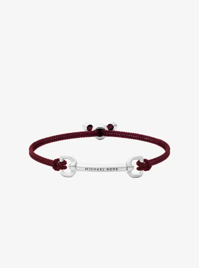 Michael Kors Outlet Horsebit Cord Slider Bracelet In Multi