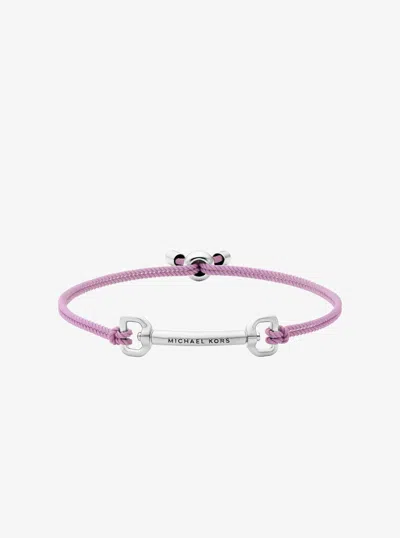 Michael Kors Outlet Horsebit Corded Slider Bracelet In Multi