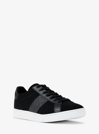 Michael Kors Outlet Jacob Mixed-media Sneaker In Black