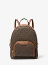 Michael Kors Outlet Jaycee Extra-small Signature Logo Backpack In Brown