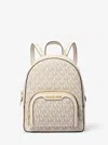 Michael Kors Outlet Jaycee Extra-small Signature Logo Backpack In Neutral