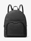 Michael Kors Outlet Jaycee Large Logo Backpack In Black