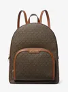 Michael Kors Outlet Jaycee Large Logo Backpack In Brown