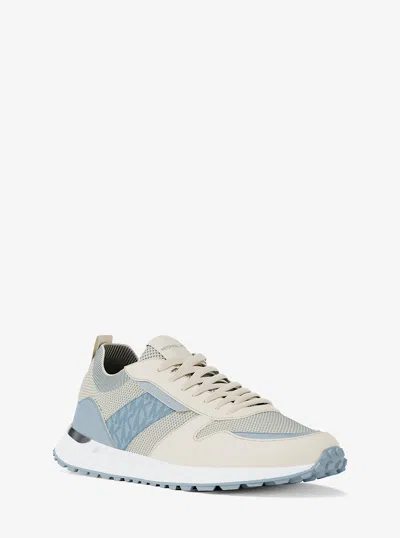 Michael Kors Outlet Jesse Mixed-media Trainer In Multi