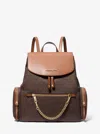 Michael Kors Outlet Jet Set Large Logo Backpack In Brown