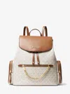 Michael Kors Outlet Jet Set Large Logo Backpack In White