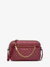 Michael Kors Outlet Jet Set Large Metallic Signature Logo Crossbody Bag In Multi