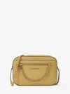 Michael Kors Outlet Jet Set Large Saffiano Leather Crossbody Bag In Nude