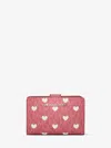 Michael Kors Outlet Jet Set Medium Printed Signature Logo Bi-fold Wallet In Pink