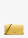 Michael Kors Outlet Jet Set Medium Signature Logo Crossbody Bag In Yellow