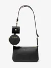 Michael Kors Outlet Jet Set Saffiano Leather Crossbody Bag With Case For Apple Airpods Pro In Black