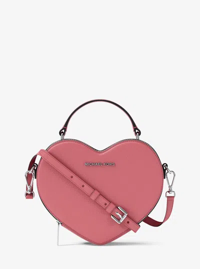 Michael Kors Outlet Jet Set Small Heart Crossbody Bag In Pink