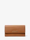 Michael Kors Outlet Jet Set Travel Crossgrain Leather Tri-fold Wallet In Multi