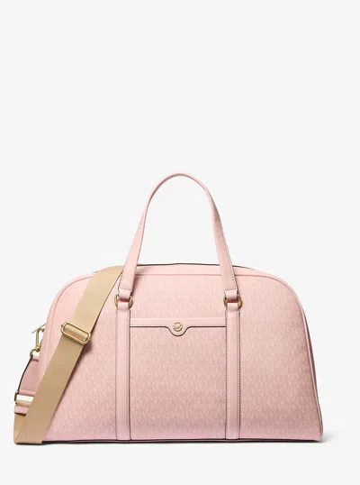 Michael Kors Outlet Jet Set Travel Extra-large Signature Logo Weekender Bag In Multi