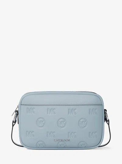 Michael Kors Outlet Jet Set Travel Large Logo Debossed Camera Crossbody Bag In Multi