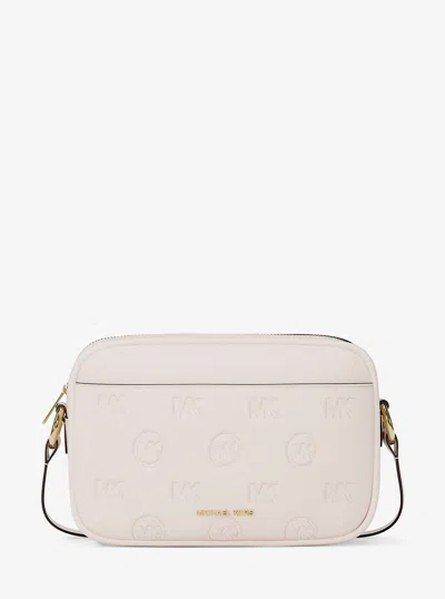 Michael Kors Outlet Jet Set Travel Large Logo Debossed Camera Crossbody Bag In Multi