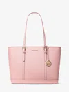 Michael Kors Outlet Jet Set Travel Large Saffiano Leather Tote Bag In Pink