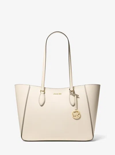 Michael Kors Outlet Jet Set Travel Large Signature Logo 3-in-1 Tote Bag In White