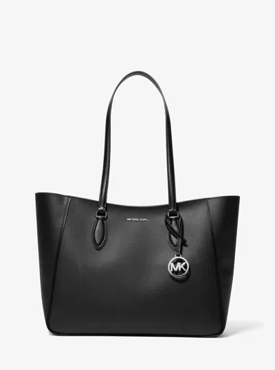Michael Kors Outlet Jet Set Travel Large Smooth And Signature Logo 3-in-1 Tote Bag In Black