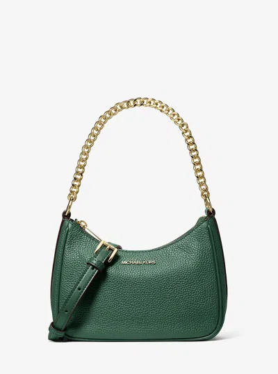 Michael Kors Outlet Jet Set Travel Pebbled Leather Convertible Crossbody Bag In Pink