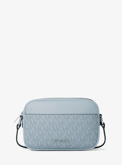 Michael Kors Outlet Jet Set Travel Small Signature Logo Camera Crossbody Bag In Multi
