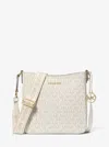 Michael Kors Outlet Jet Set Travel Small Signature Logo Messenger Bag In Multi