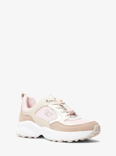 Michael Kors Outlet Jett Mixed-media Trainer In Multi