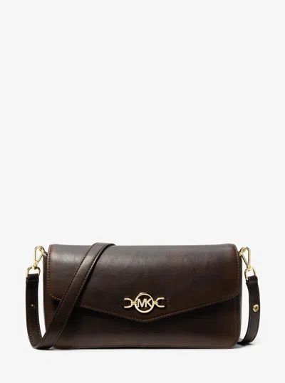 Michael Kors Outlet Kacey Medium Burnished Shoulder Bag In Gold