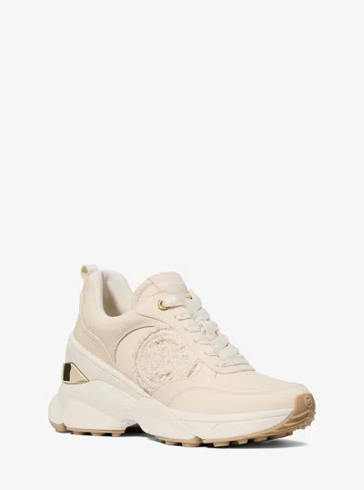 Michael Kors Outlet Katrina Frayed Denim Trainer In Multi