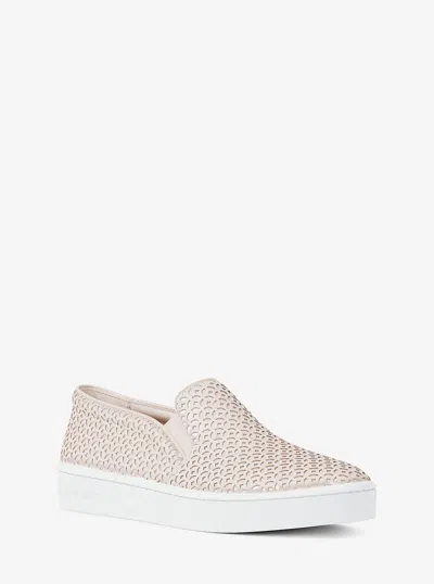 Michael Kors Outlet Keaton Perforated Slip On Sneaker In Neutral