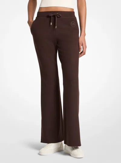 Michael Kors Outlet Knit Flared Pants In Brown